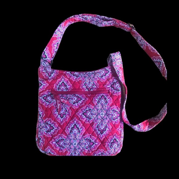 Vera Bradley Handbags - Vera Bradley Red/Black Cross Body Purse, 10” X 10.5”